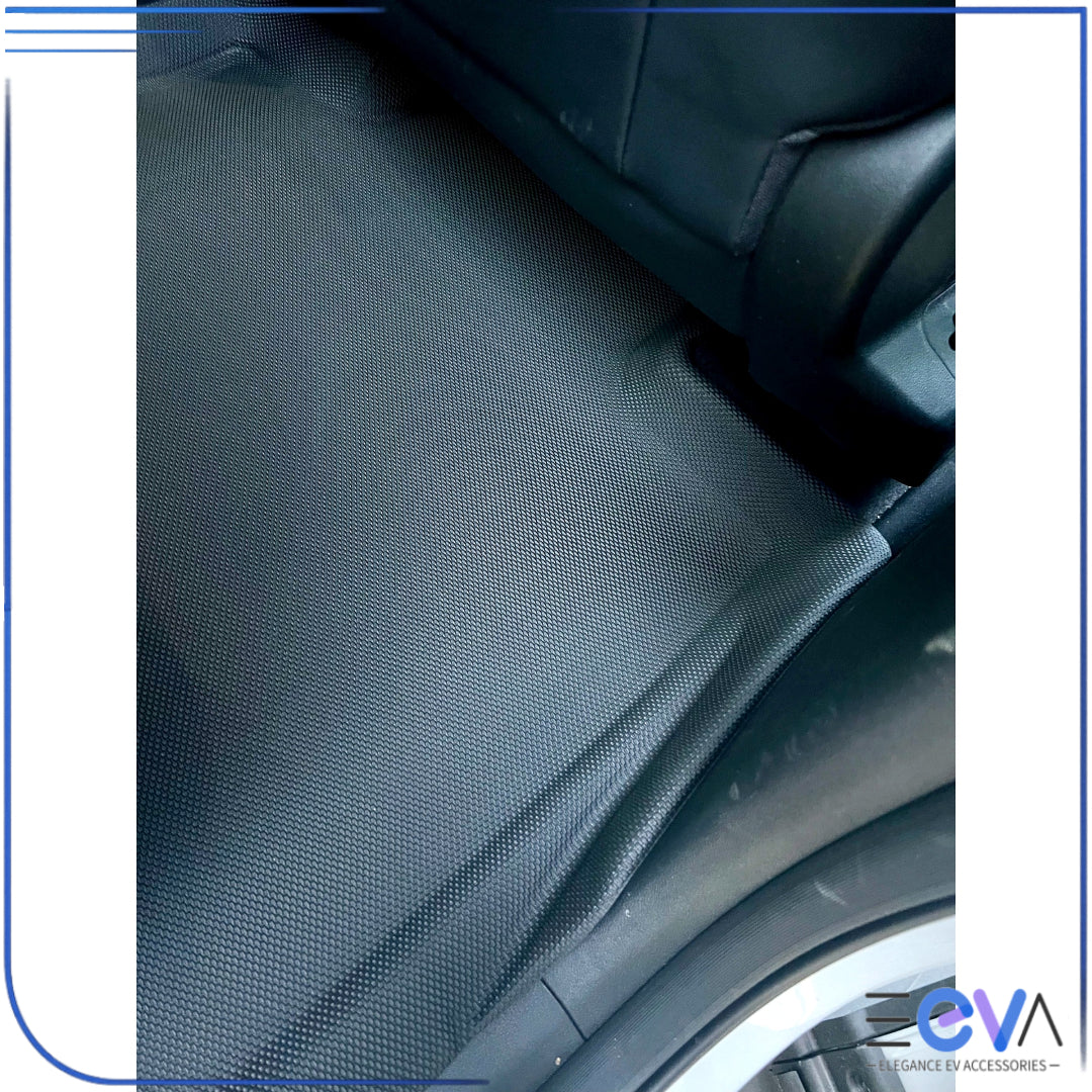 Interior cabin view showing  rear XPE floor mats in BYD Shark 6 from EEVA Store
