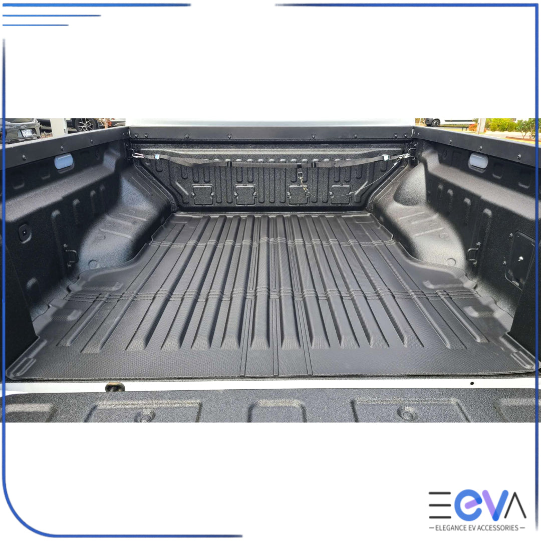 TPE boot tray liner installed in rear cargo area of BYD Shark 6 from EEVA Store