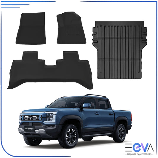 XPE floor mats and TPE tray liner for BYD Shark 6