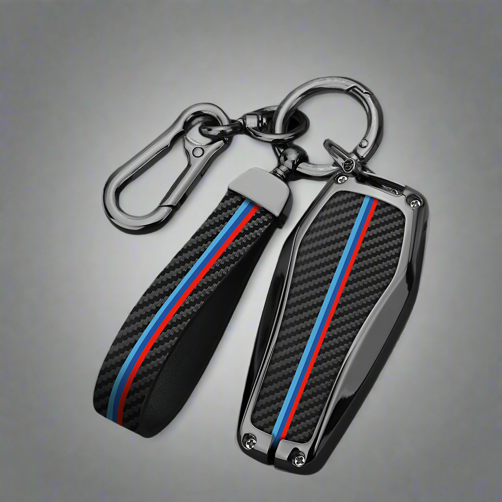 Key Case for BYD - Metal & Carbon Fibre Pattern Cover