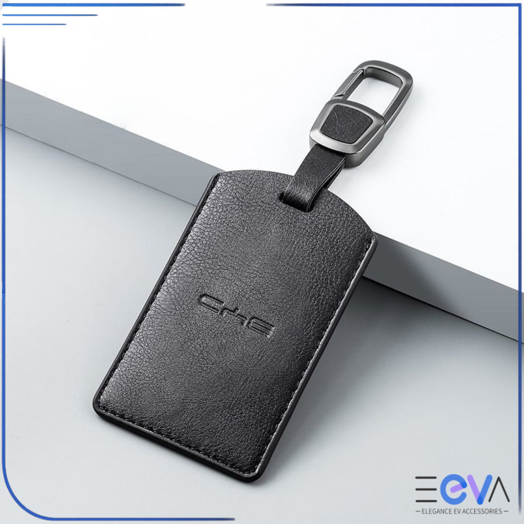 Black leather NFC card holder for BYD – EEVA Store