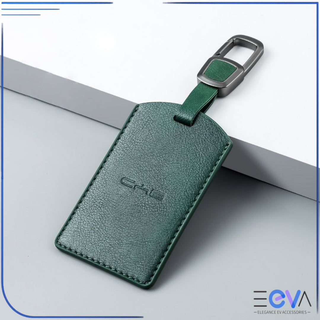 Green leather NFC card holder for BYD – EEVA Store
