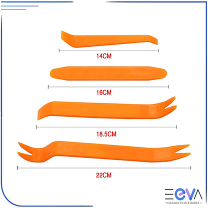 Car trim removal tools size comparison showing different pry lengths for interior panel work from EEVA Store Australia.