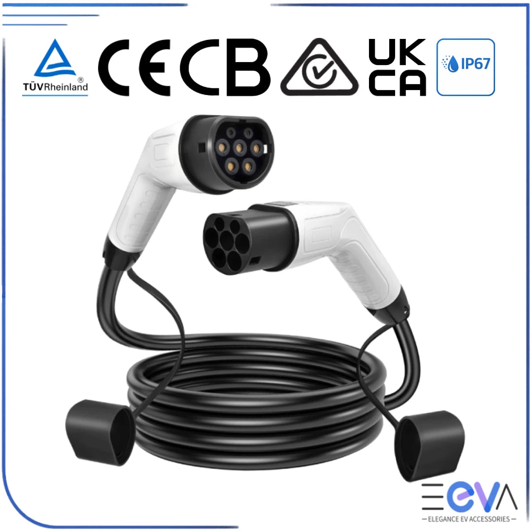 Type 2 to Type 2 EV Charging Cable from EEVA Store Australia.