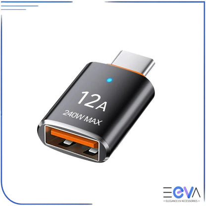 USB-A to USB-C adapter black 1 pack from EEVA Store Australia
