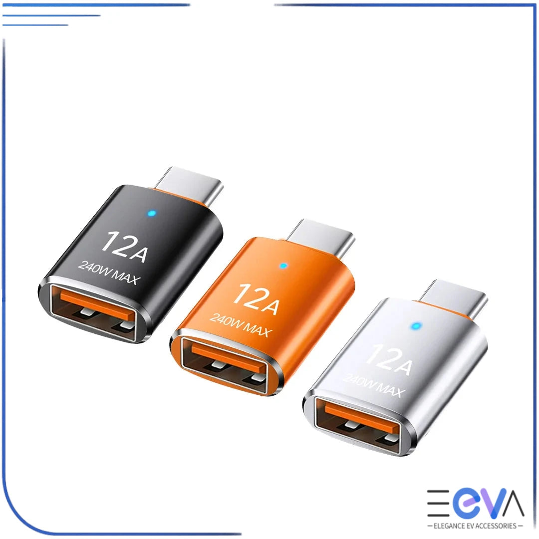 USB-A to USB-C adapter mixed colours 3 pack from EEVA Store Australia