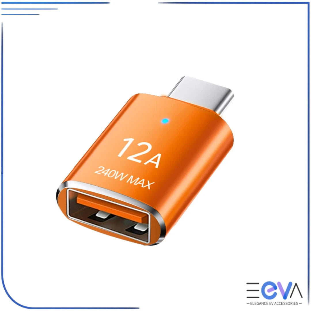 USB-A to USB-C adapter orange 1 pack from EEVA Store Australia